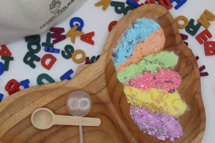 Rainbow Magic Dust w/Magic Liquid - | Magic Potion | STEM | Sensory Play | Halloween Gift | Birthday Gift | Christmas Gift | Montessori | Holiday Sensory