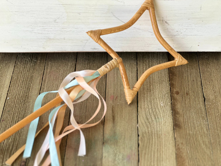 Magic Star Rattan Wand - | Magic Potion | STEM | Sensory Play | Halloween Gift | Birthday Gift | Christmas Gift